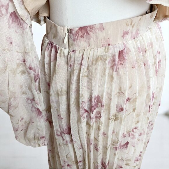 NWT En Saison Kika Blouse & Midi Skirt Set in Pink Floral - Picture 4 of 9